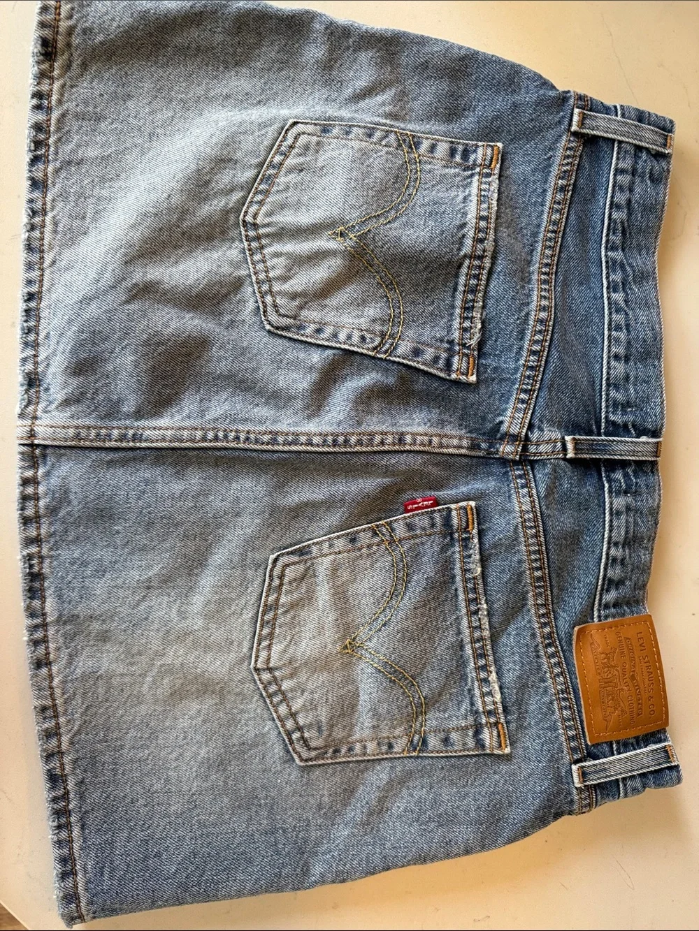 Levi’s  Icon Denim Button-Front Mini Skirt - Light Blue Wash 28